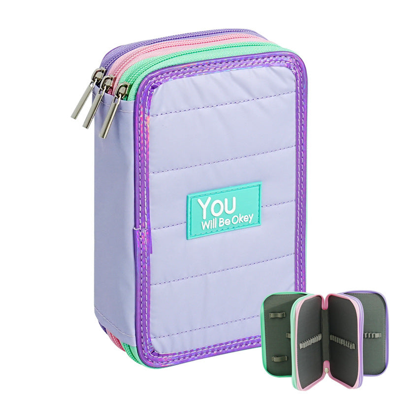 Football-Themed Multi-Zipper Pencil Case Bowlift