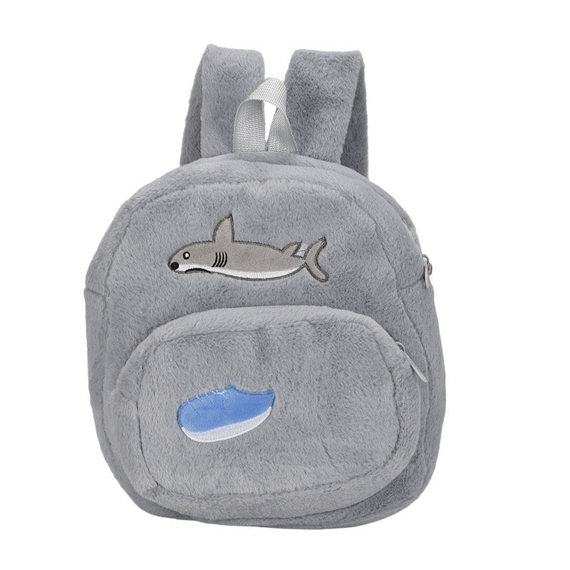Plush children's backpack with cute monkey design Bowlift
