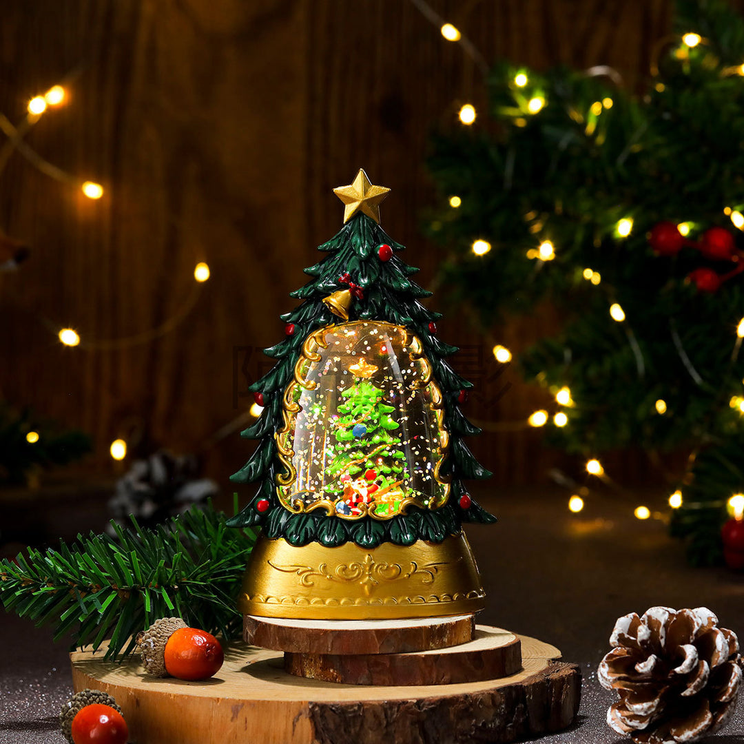 LED Illuminated Holiday Snow Globe Decoration Bowlift