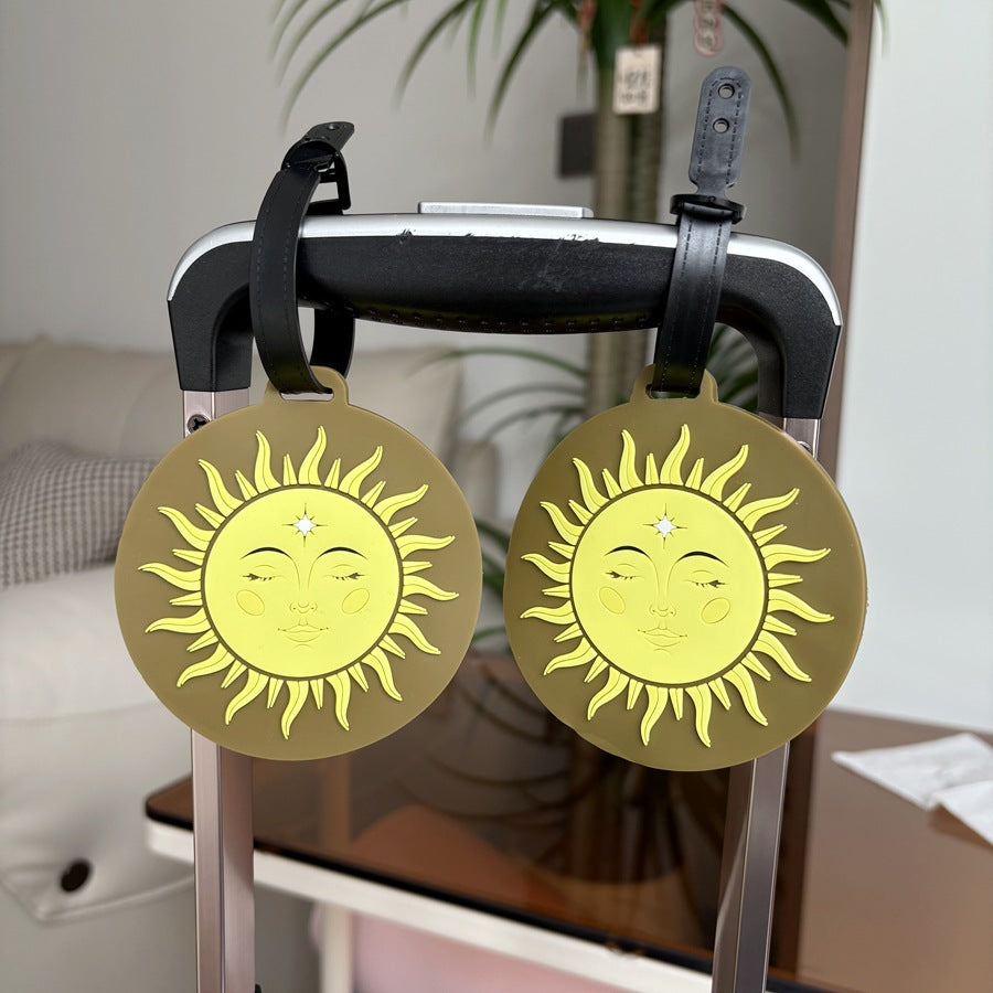 Whimsical Sun-Themed Luggage Tag Bowlift