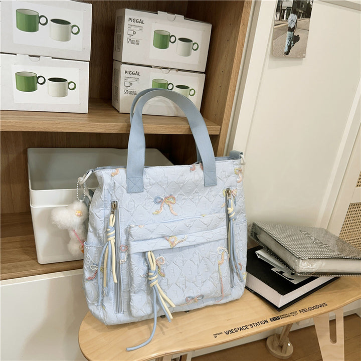 Quilted Bow-Detail Fashion Backpack Bowlift
