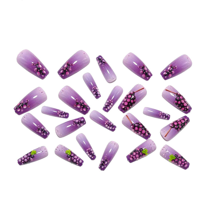 Artificial nails in fruity grape design Bowlift