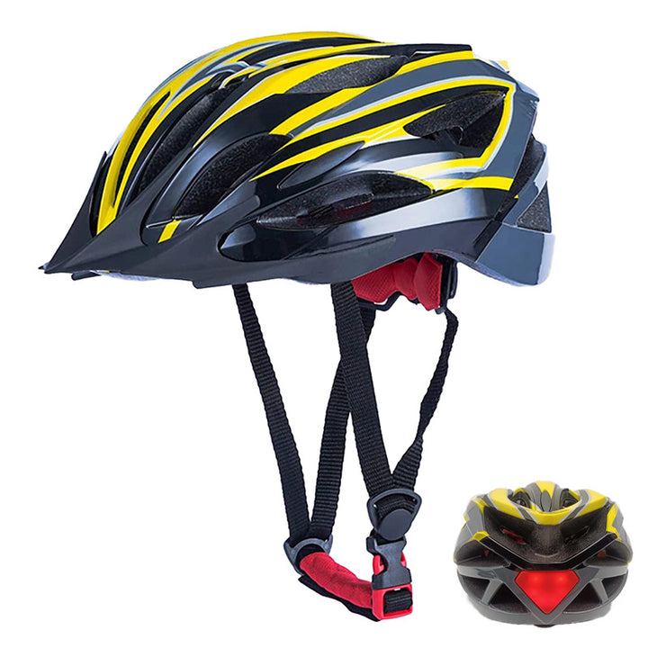 Bicycle helmet with LED rear light and optimal ventilation Bowlift