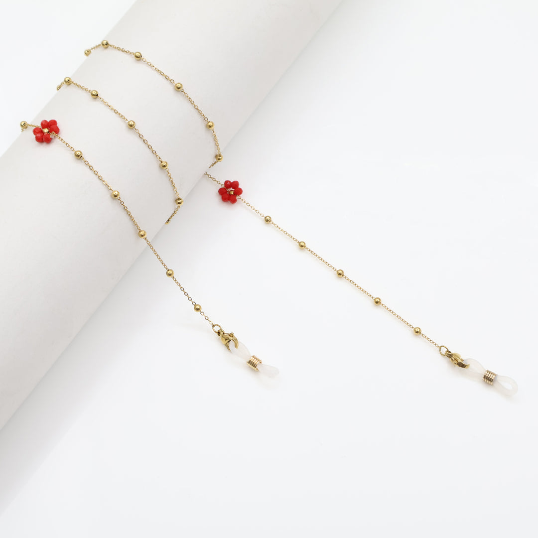 Floral Bead Eyewear Chain Bowlift
