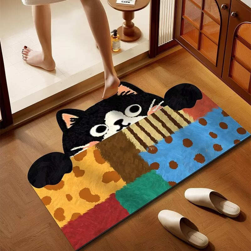 Decorative Cat Shaped Floor Mat