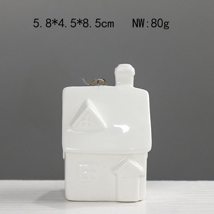 Decorative Ceramic House Figurine Bowlift