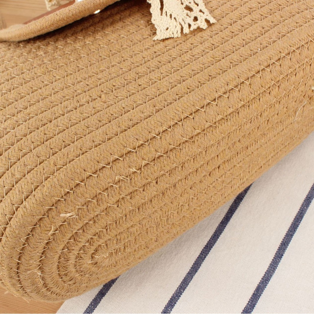 Elegant Bast shoulder bag with leather details Bowlift