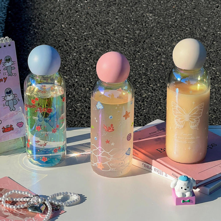 Ladies Glass Drinking Bottle Bowlift