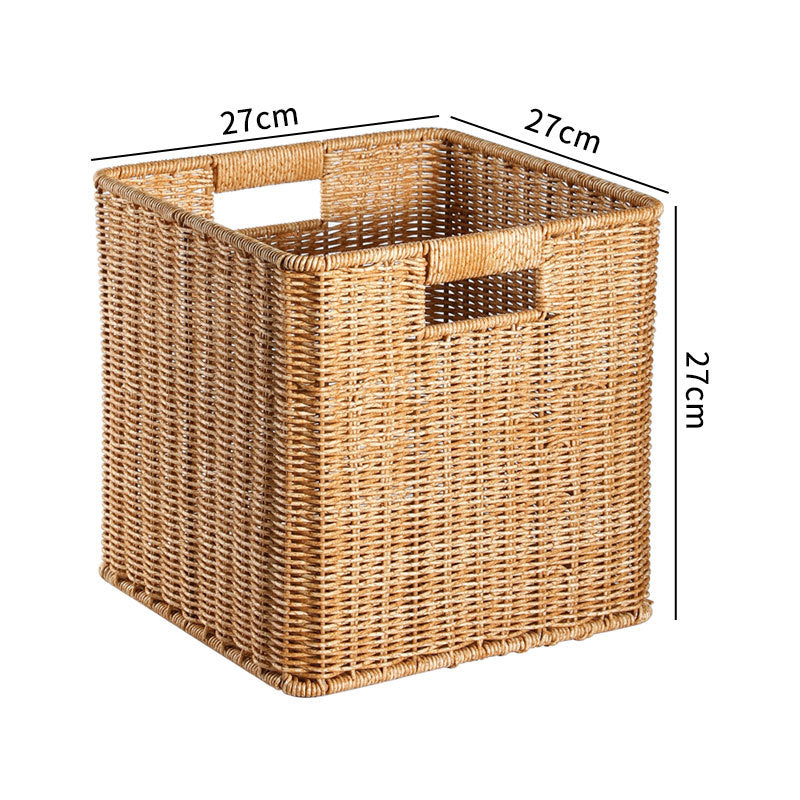 Handcrafted Rectangular Wicker Storage Bin Bowlift