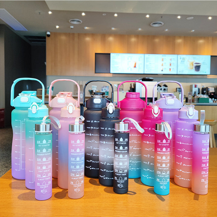 Women's ergonomic water bottle with motivational markings Bowlift