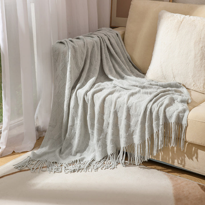 Premium Textured Knit Throw Blanket Bowlift