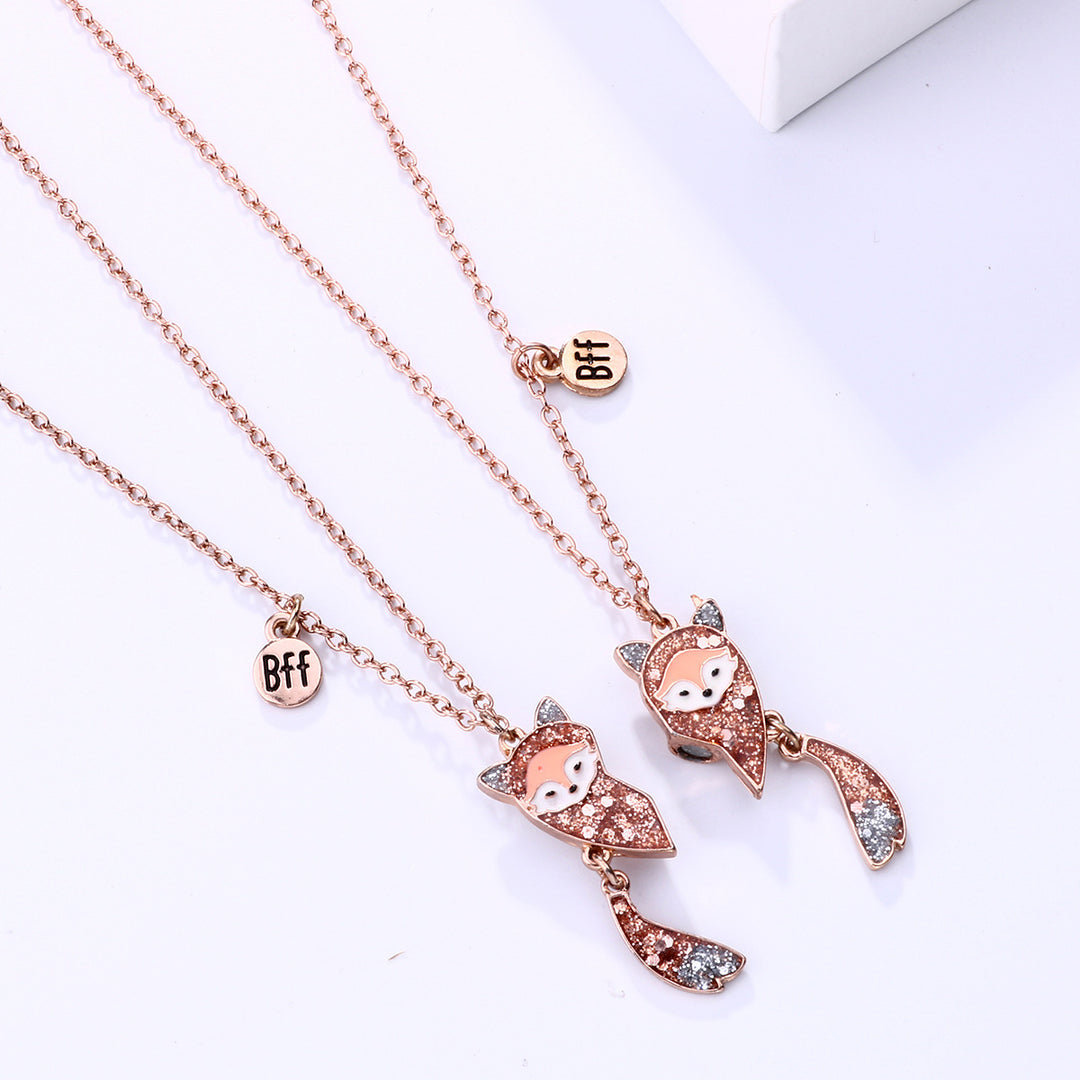 Best Friends Fox Pendant Necklace Bowlift