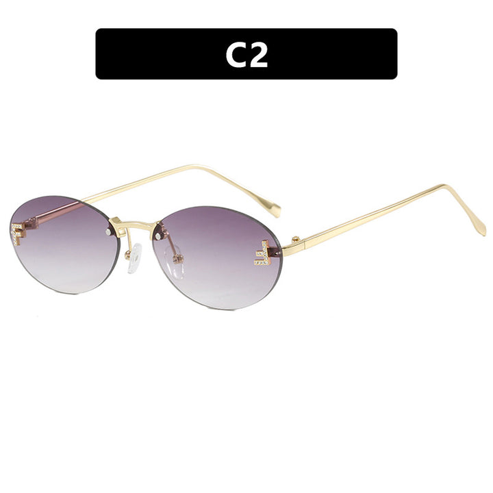 Women's fashionable sunglasses with elegant mirrored lens front and delicate metal frame Bowlift