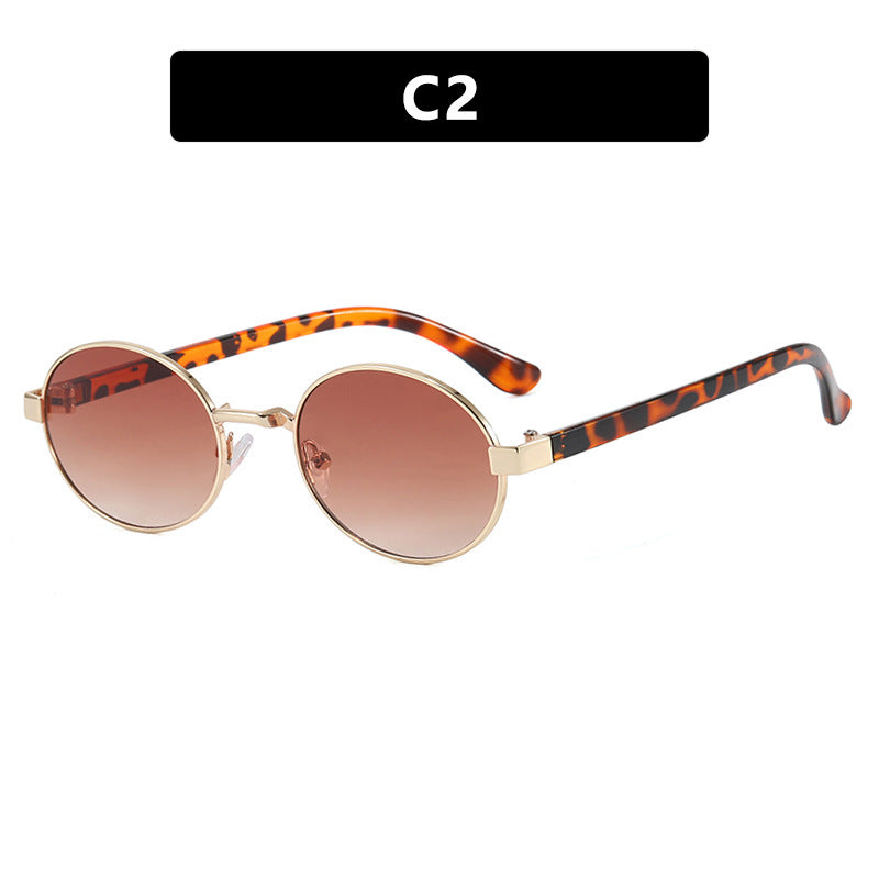 Women's round glasses with elegant metal frame and adjustable nose pads Bowlift