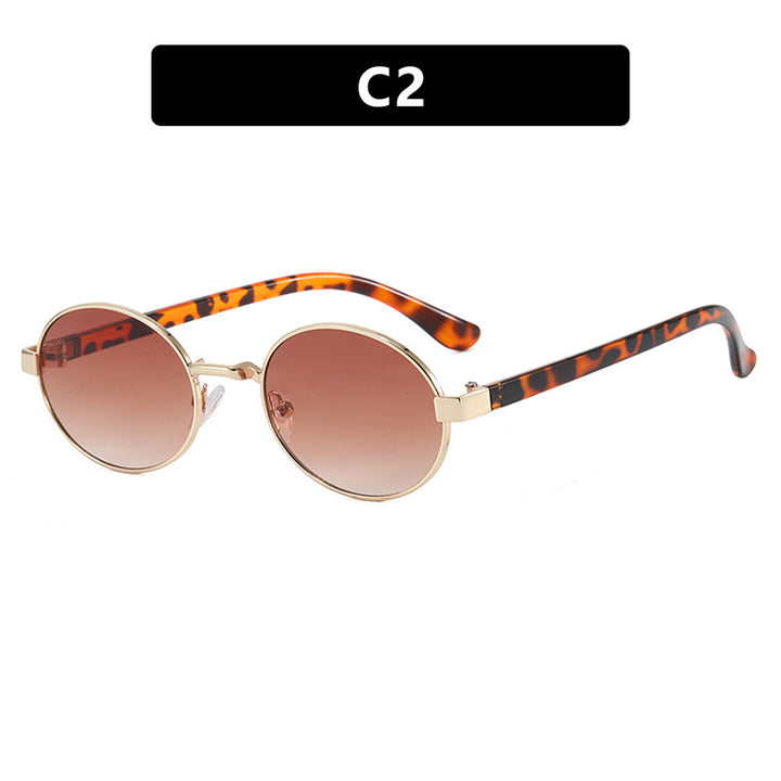 Women's round glasses with elegant metal frame and adjustable nose pads Bowlift