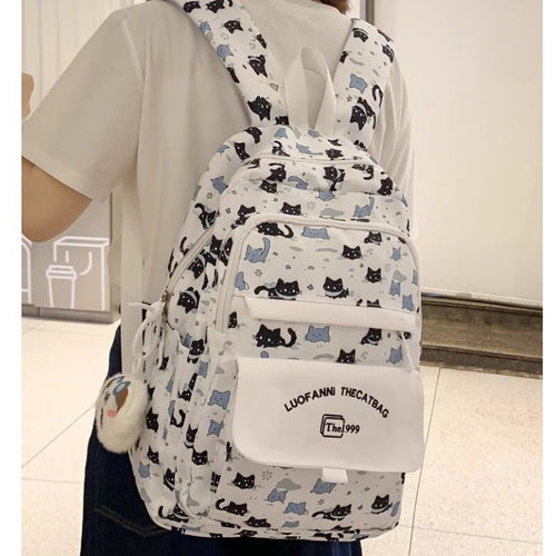 Playful Cat-Themed Backpack Bowlift