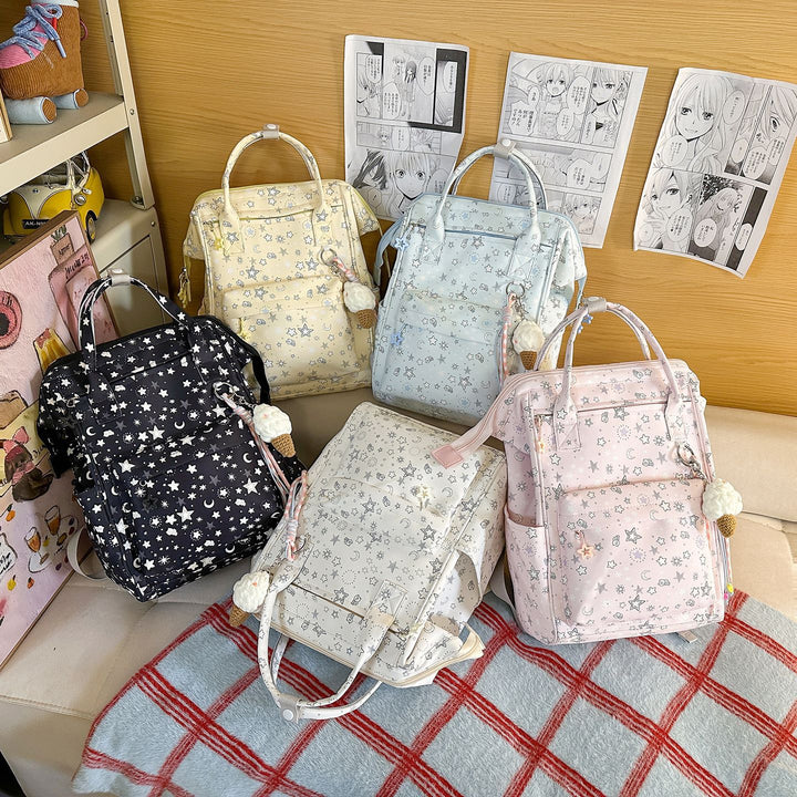 Stylish Star-Patterned Backpack Bowlift