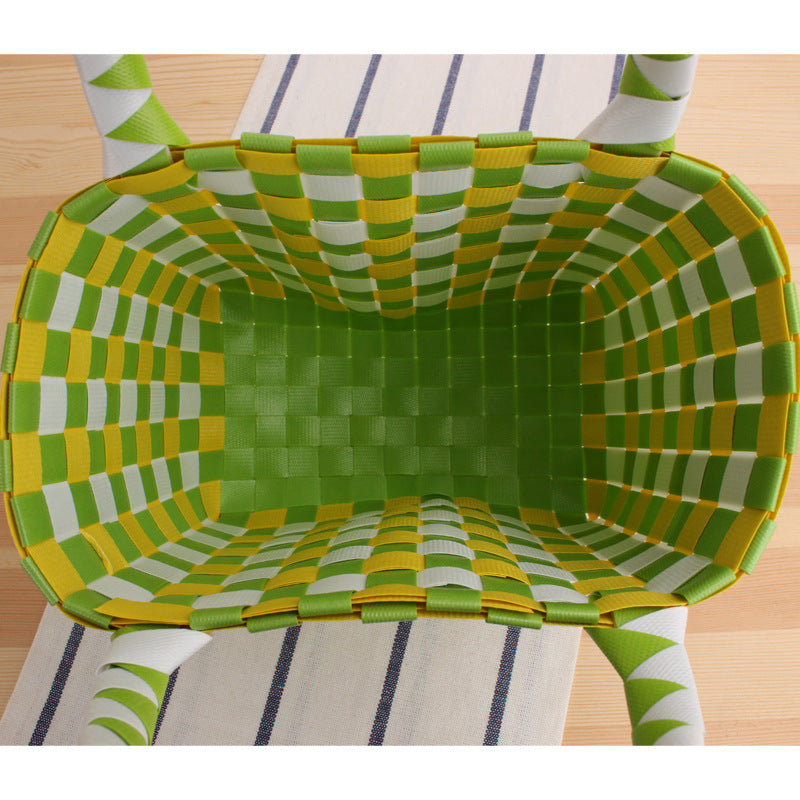 Handcrafted Tote Bag in Modern Check Pattern Bowlift