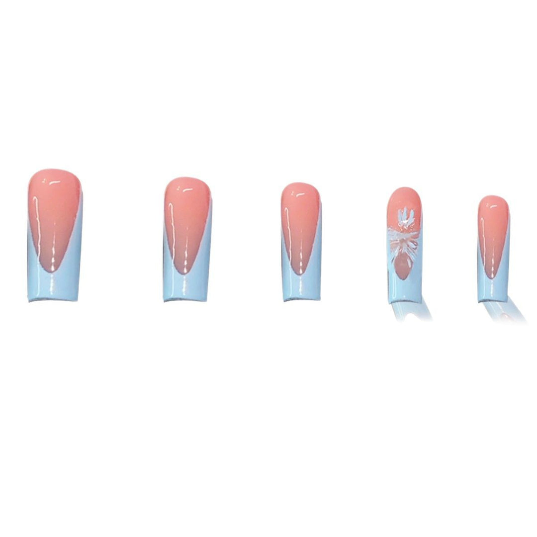 Artistic Press-On Nail Design Bowlift