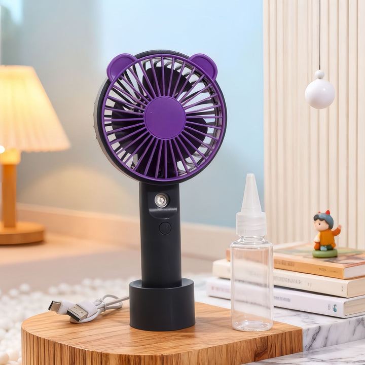 Portable Mini Fan with Spray Function Bowlift