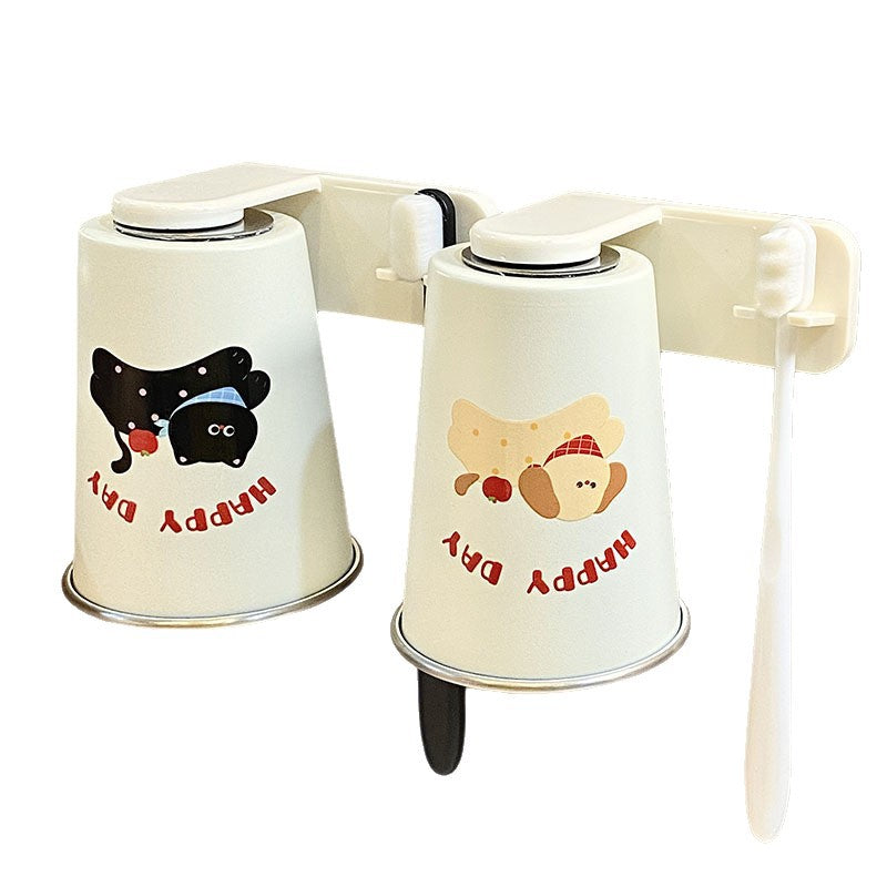 Stainless Steel Drinking Cup with Cheerful Dog Design Bowlift