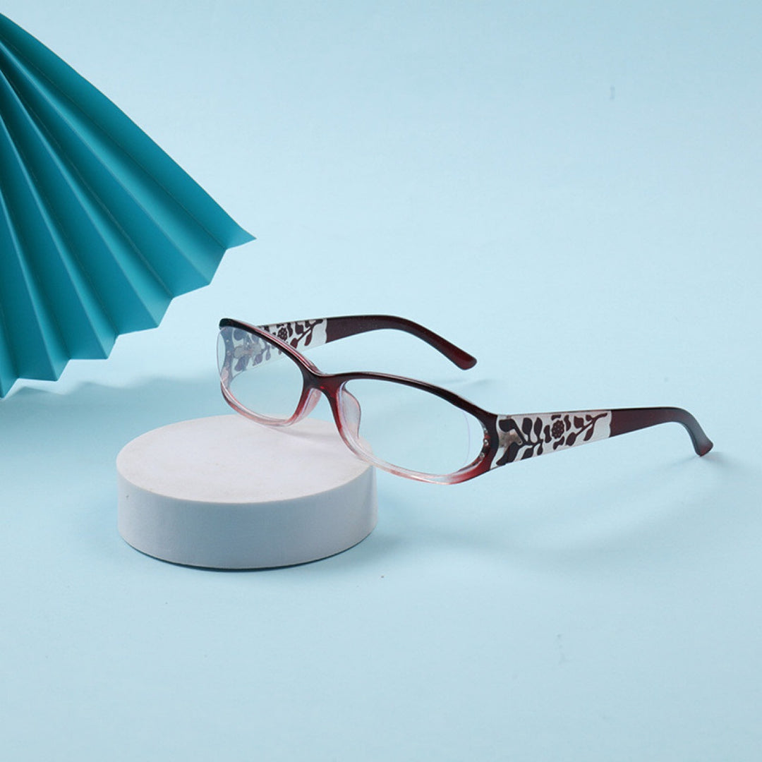 Lightweight rectangular reading glasses with flexible spring hinges Bowlift