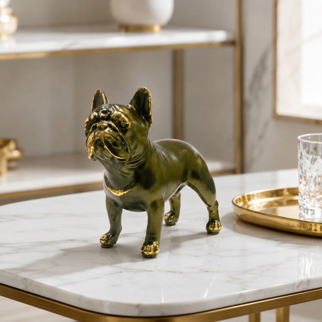 Decorative figure of a French Bulldog Bowlift