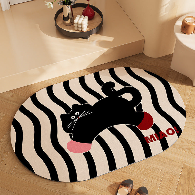 Playful Puppy-Themed Floor Mat