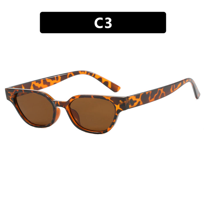 Women's fashionable sunglasses with curved frame and brown lenses Bowlift