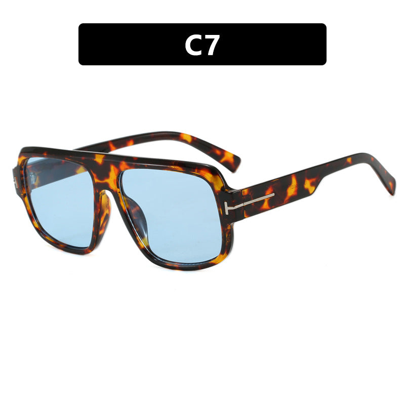 Women’s fashionable square sunglasses with trendy tortoiseshell pattern Bowlift