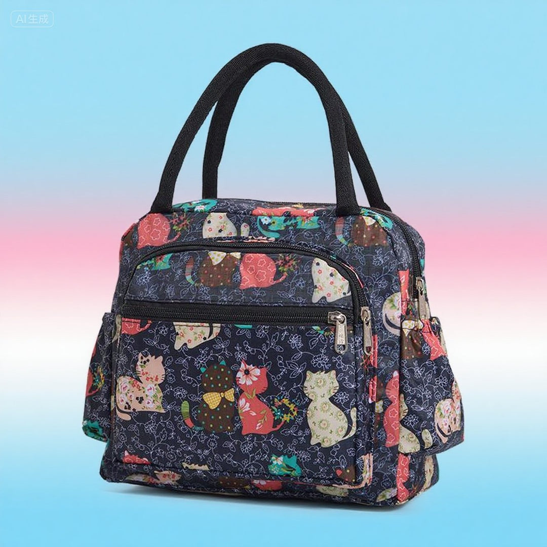 Cat Print Insulated Lunch Bag Bowlift