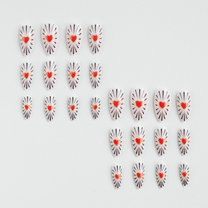 Heart Design Nail Art