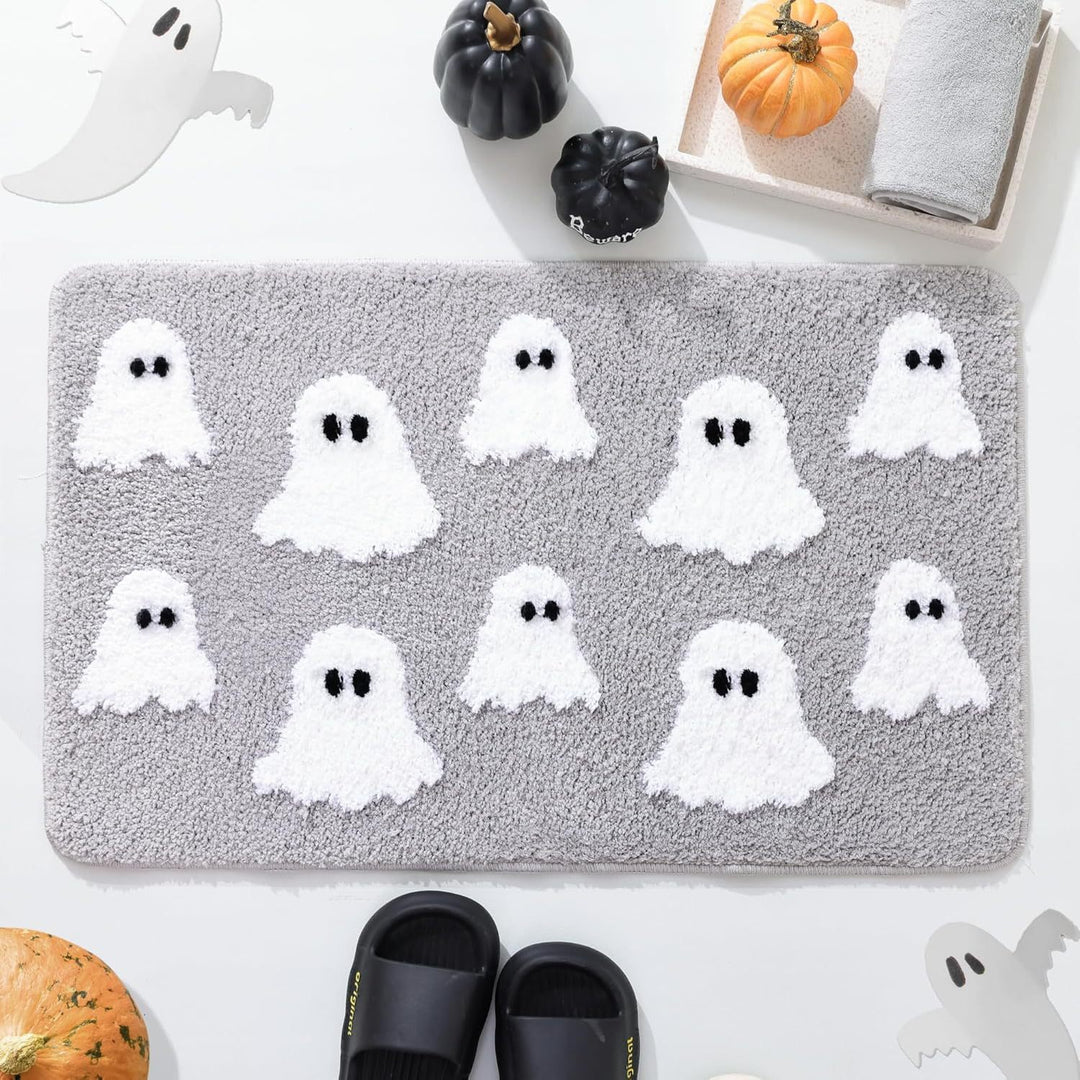 Halloween-Themed Ghost Bath Mat Bowlift