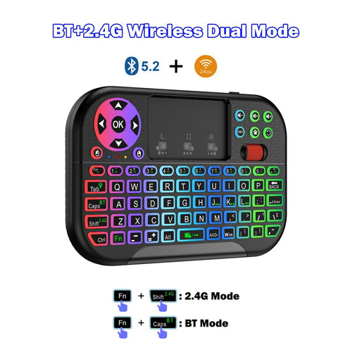 Mini Wireless Touchpad Keyboard Bowlift