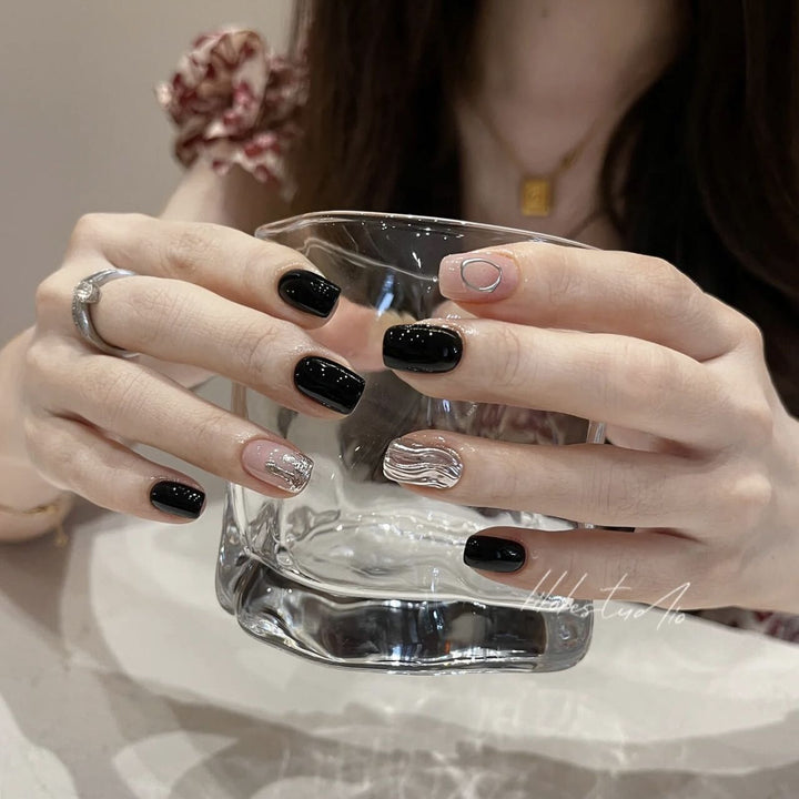 Artistic Textured Press-On Nail Set Bowlift