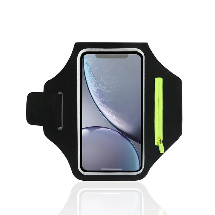 BowLift | Adjustable Running Phone Holder with Earbud Compartment – Suitable for Arm Circumference of 26-42 cm, Compatible with iPhone and Galaxy