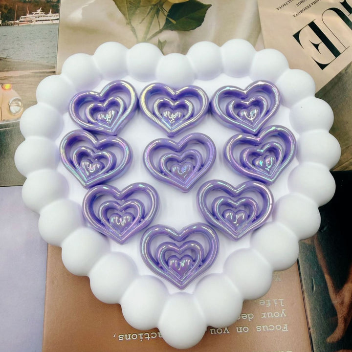 Decorative Heart-Shaped Resin Candle Holder Bowlift