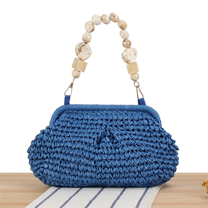Handbag with Decorative Wooden Handles Bowlift