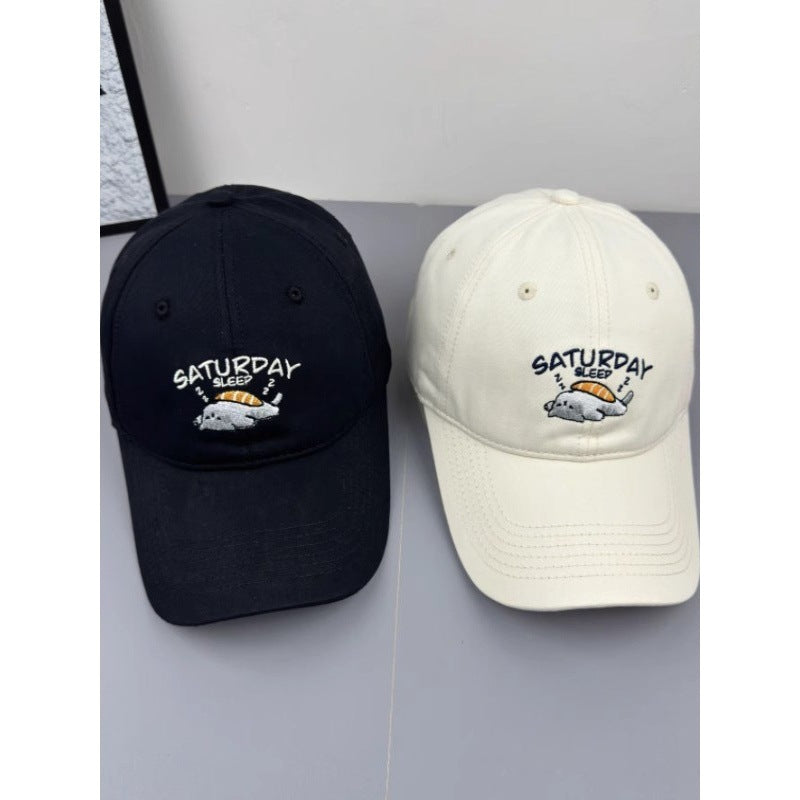 Unisex Playful Embroidered Cap Bowlift