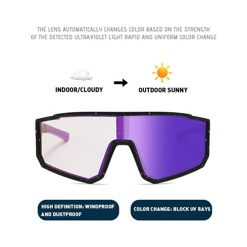 Unisex Sports Performance Sunglasses with Intelligent Light Change Bowlift