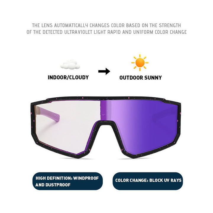 Unisex Sports Performance Sunglasses with Intelligent Light Change Bowlift