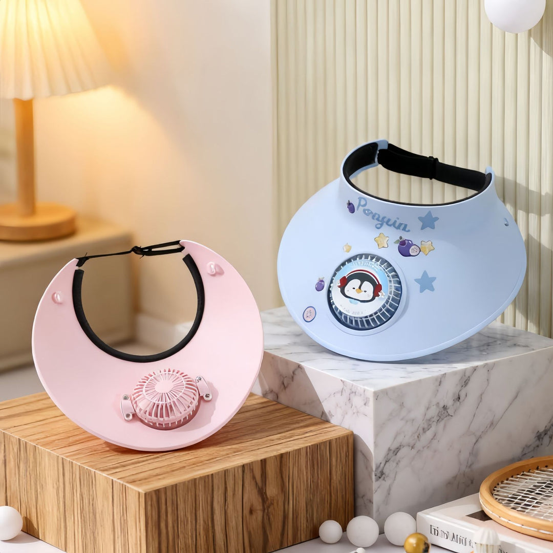 Portable Neck Fan with Cute Cat Design Adjustment Bowlift