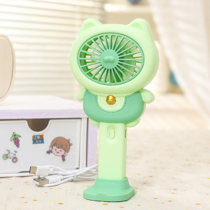 Women's Portable Hand Fan in Creative Cat Design Bowlift