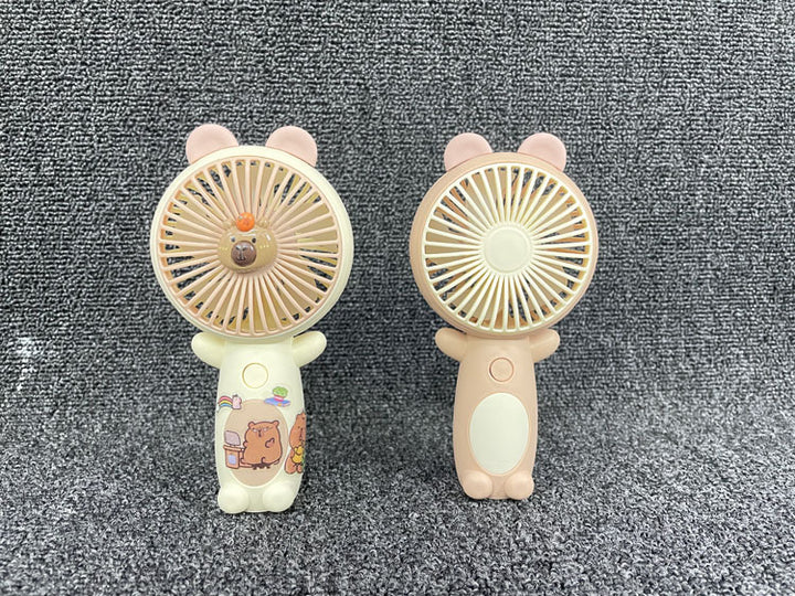 Unisex Portable Hand Fan in Playful Bear Design Bowlift