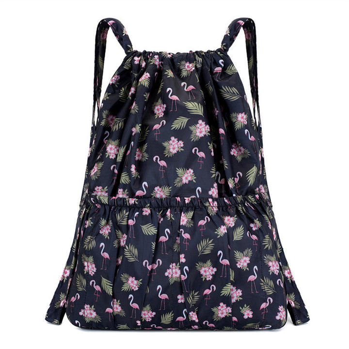 Floral Print Drawstring Backpack Bowlift
