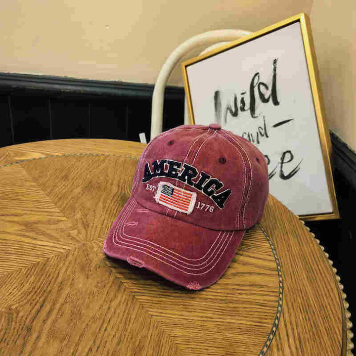 Unisex Vintage-Inspired Distressed Baseball Cap Bowlift
