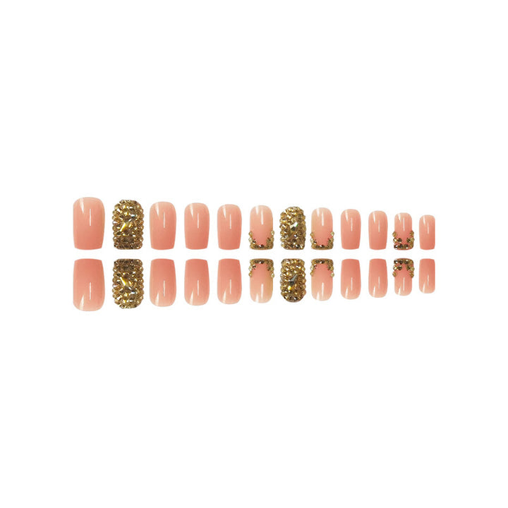 Glamorous Rhinestone Accented Press-On Nails Bowlift