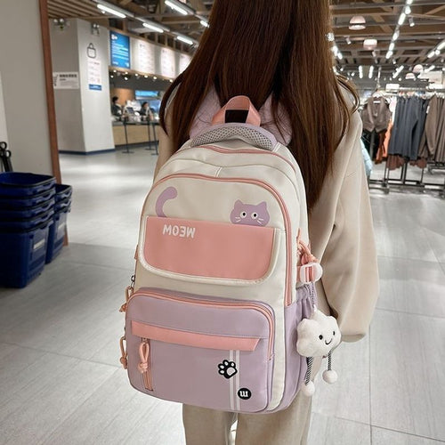Fun Cat-Themed School Backpack Bowlift