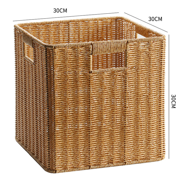 Handcrafted Rectangular Wicker Storage Bin Bowlift