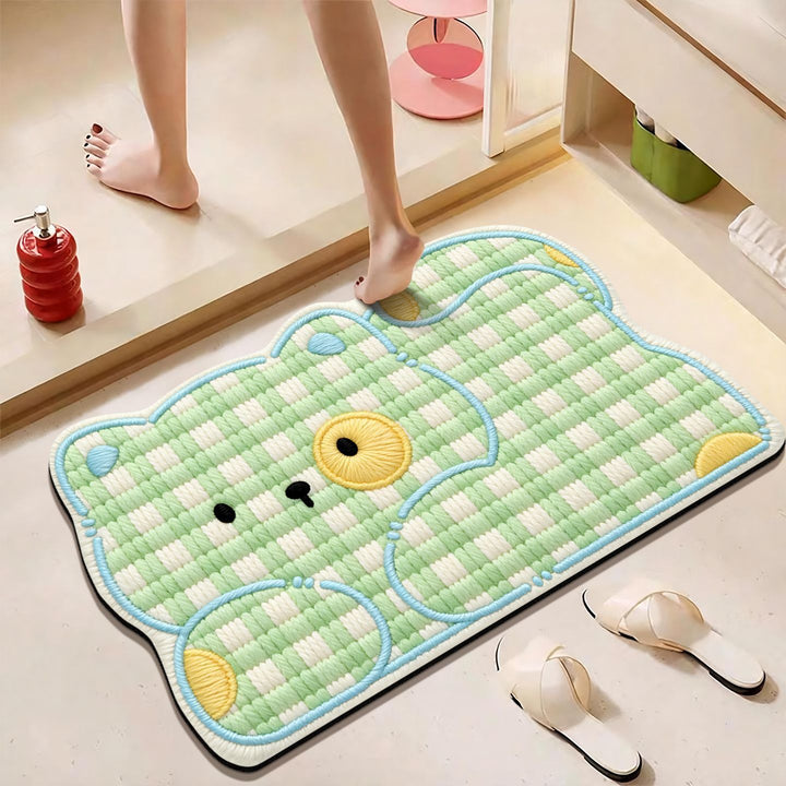 Cute Plush Bear Bath Mat Bowlift